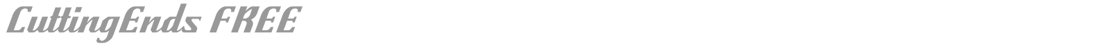 Cutting Ends font preview